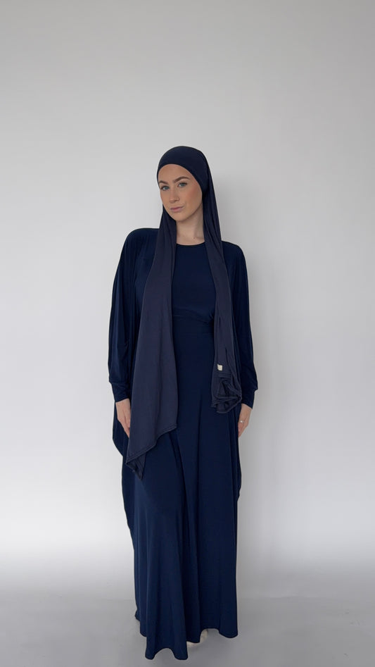 The Noor Abaya ~ Qamar Sapphire